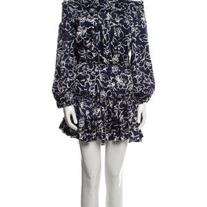 MISA Los Angeles Satin Floral Mini Dress